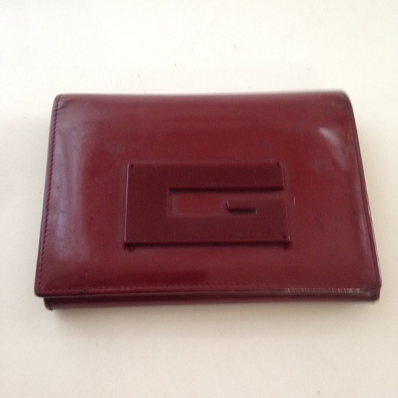 Authentic, Gucci Burgundy Enamel Trifold Unisex Wallet - Picture 12 of 15